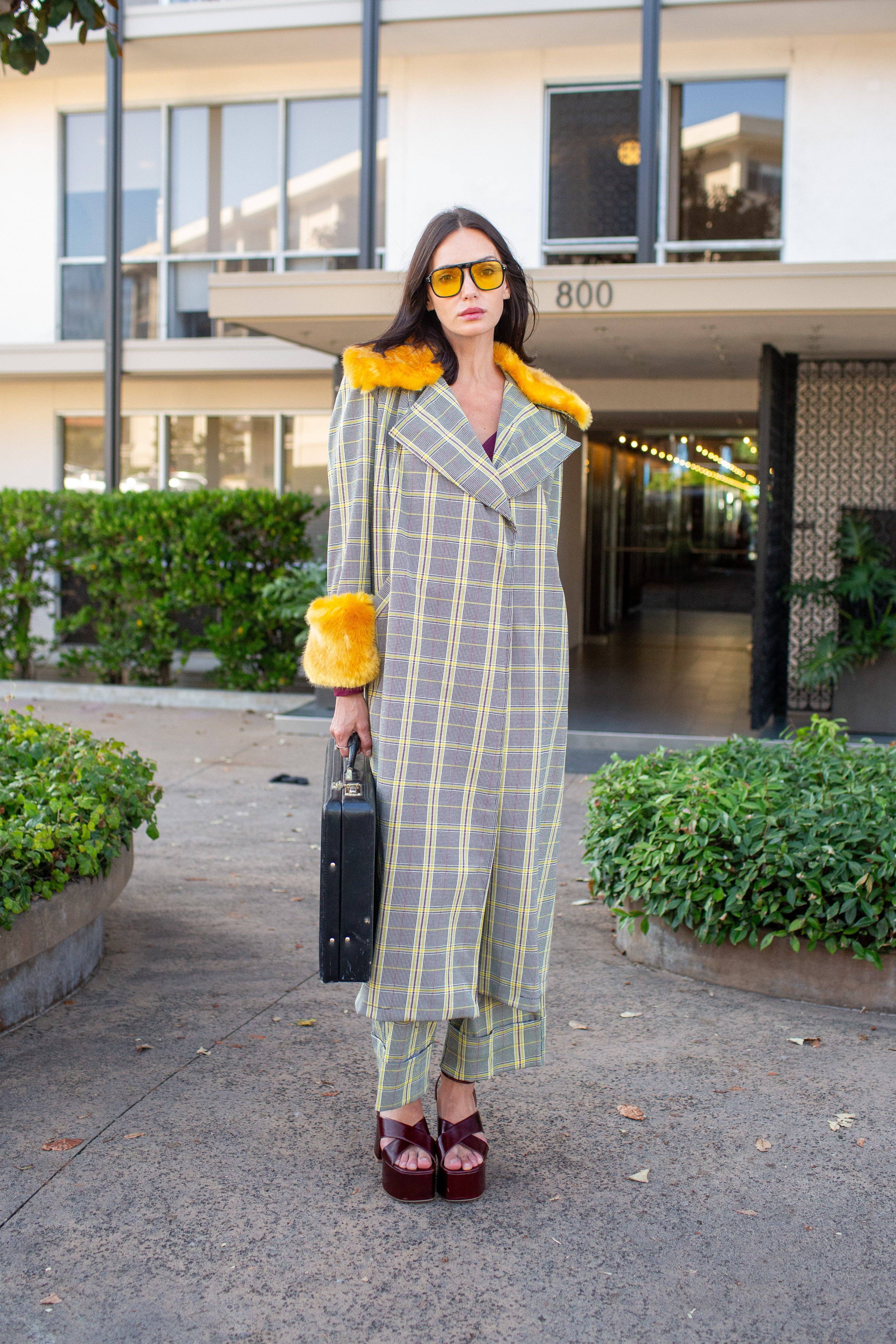 Jennafer Grace - Wholesale Coat - Women's - Eloise Coat In Marigold Glenn PRE-ORDER1