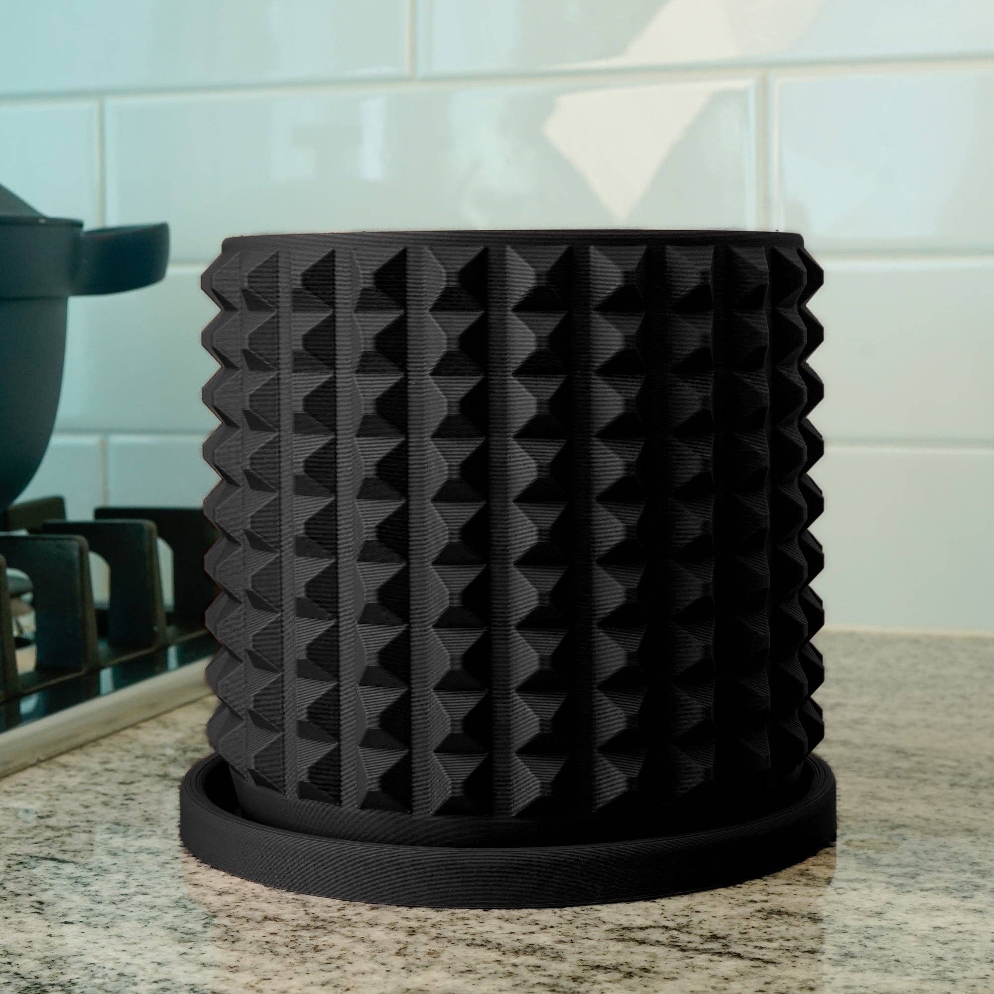 Rosebud Homegoods - Vente Pot - Cache-pot cubiste imprimé en 3D avec drainage0