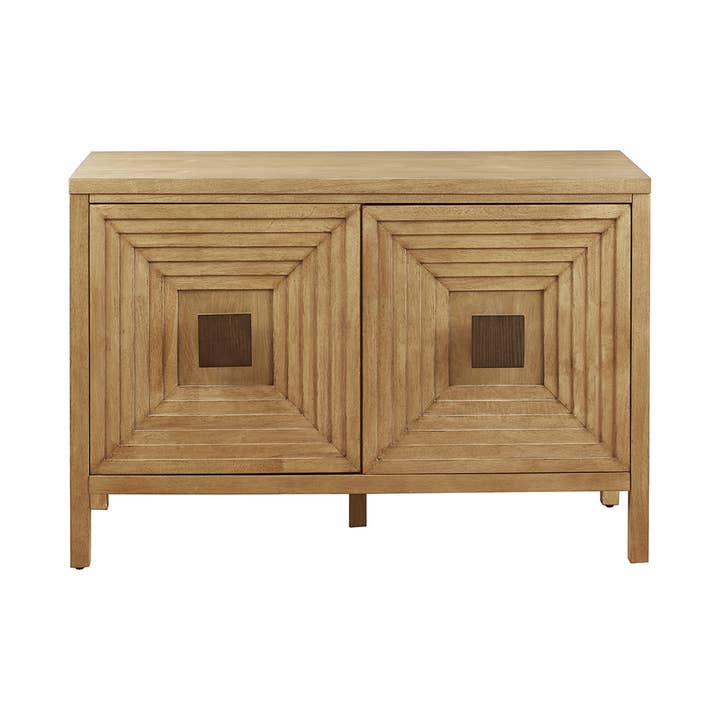 Olliix - Wholesale Cabinet - Geometric 2-Door Storage Cabinet with Adjustable Shelves2