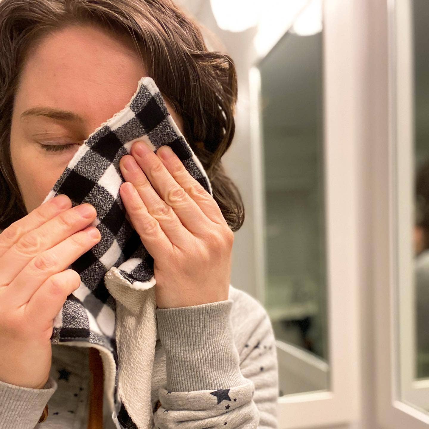 Nina's Flying Needle - Wholesale Wash Cloth - Kids & Baby - Wash Cloth - Regular - Stripes - Red White Blue Gray5