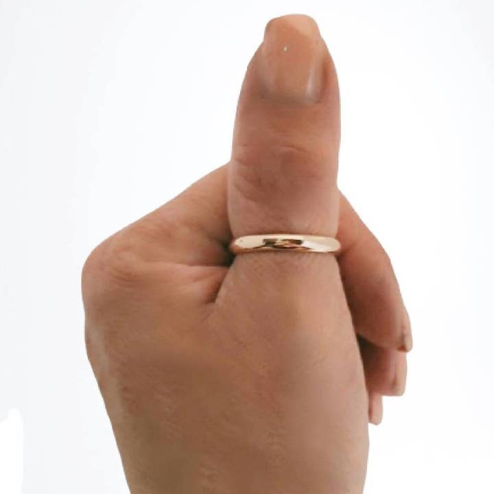 CALIFORNIA TOE RINGS – Großhandel Band/Stapelring – Daumenring, goldener Daumenring, 14 Karat Gold gefüllter Daumenring, 3 mm, goldene Daumenringe für Frauen, echt 14 k, bequeme Passform