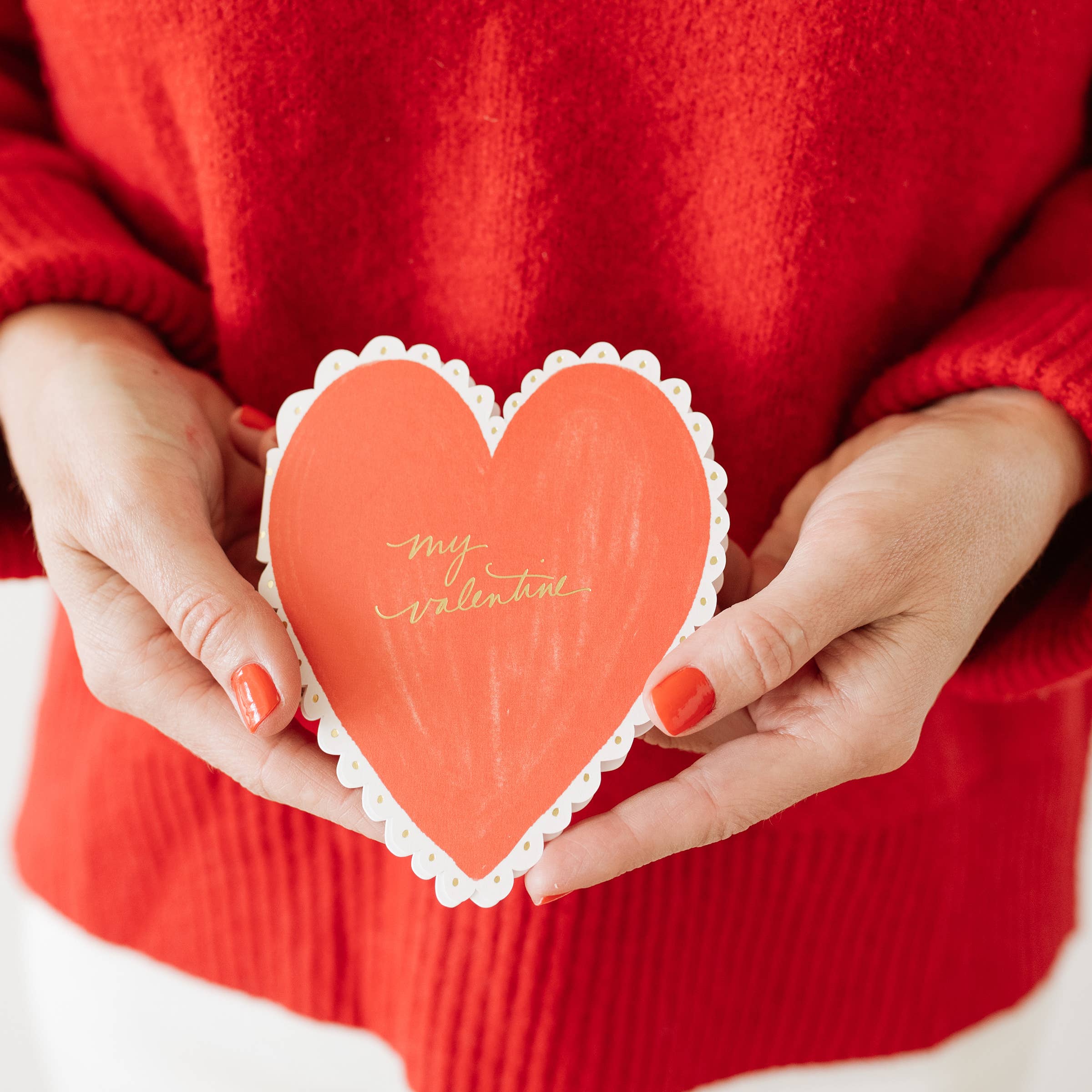 Ramona & Ruth - Wholesale Valentine's Day card - Valentine's Heart Doily Card2