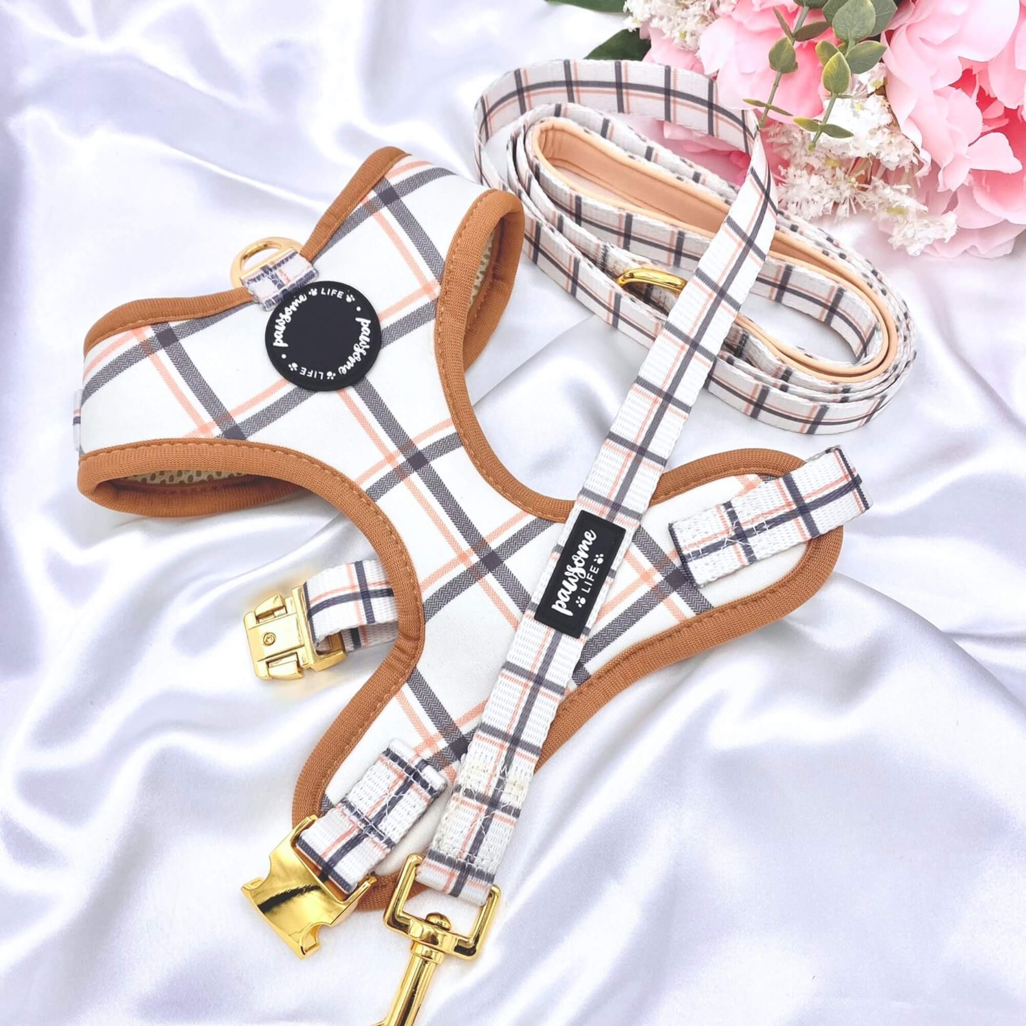 Pawsome Life - Venta al por mayor Arnés - Perros - Arnés para perros, ajustable, a cuadros, para perros pequeños, sin tirar6