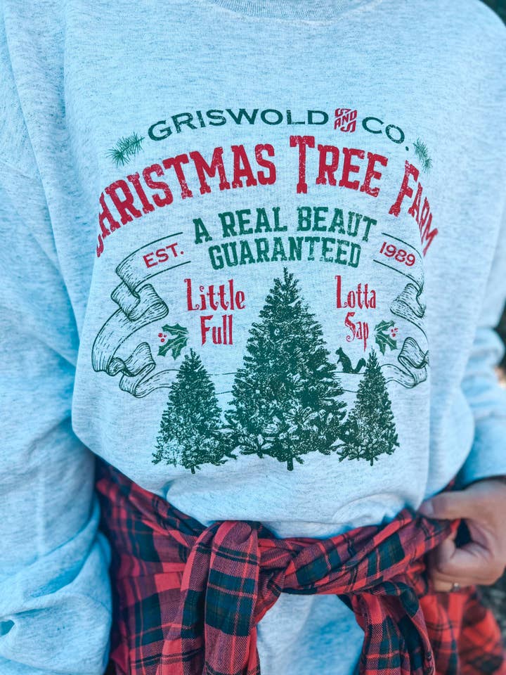 Southern Babe Wholesale - Wholesale Sweatshirt - Women's - GRISWOLD TREE FARM SWEATSHIRT (ASH)2
