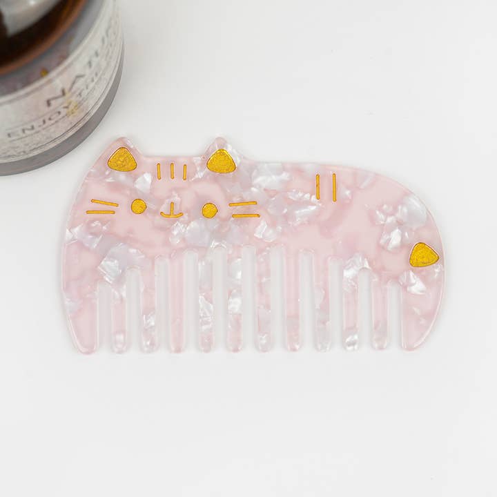 TheDivaSoap - Wholesale Hair Brush/Comb - 3.77'' Cute Cat Acetate Hair Comb, Eco-Friendly5