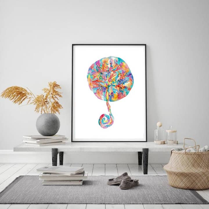 Goodfairyart - Wholesale Kunstprint - Placenta Art Print Vrouw Met Kind Aquarel
