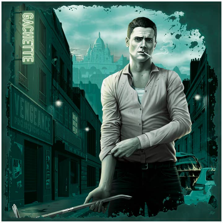 Sciarpa in seta della collezione Vengeance per la vendita all'ingrosso da parte di Gachette Paris