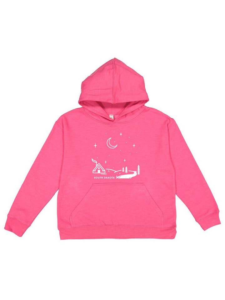 South Dakota hoodie voor nachtscène voor kinderen voor wholesale door Homeplace Apparel