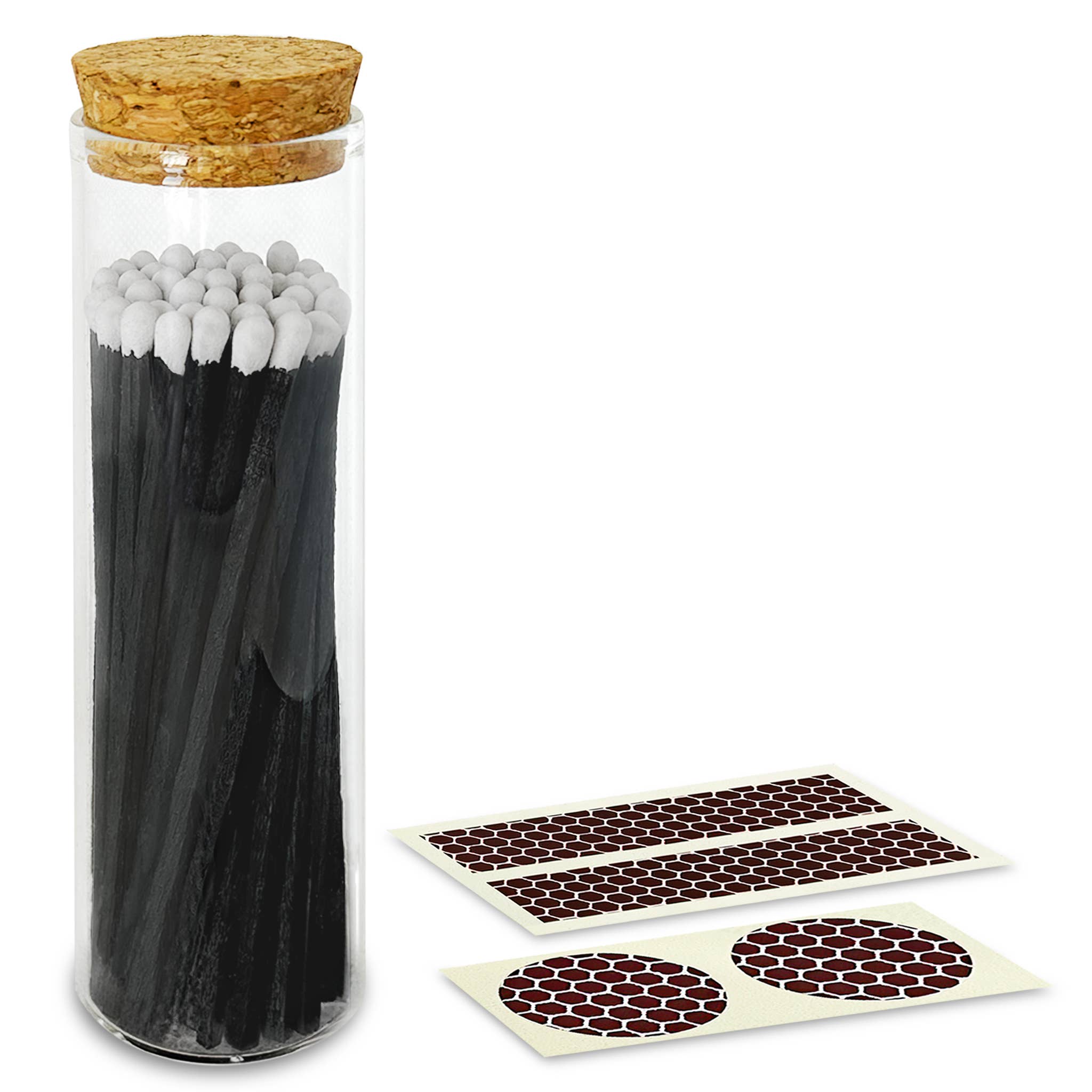 Thankful Greetings - Wholesale Matches - 4" Matches in Chic Cork Top Jar - Colors of Your Choice21