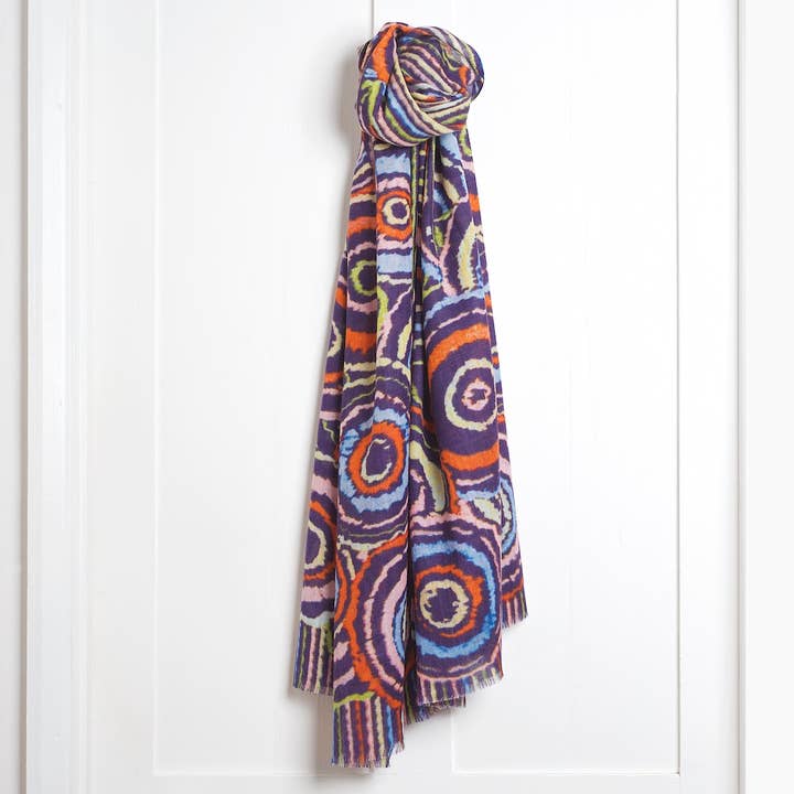 Rosettes Amarino Wool Scarf for wholesale by COLLIER CAMPBELL
