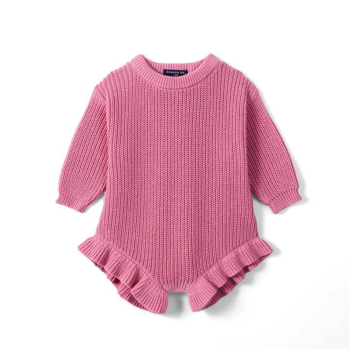 SwaddleAn - Wholesale Romper - Kids - 100% Cotton Ruffle Baby Girl Knit Romper 44