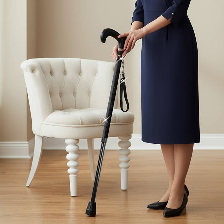 Elegant Rhinestone Bling Walking Cane for wholesale by Sensibling Corp.