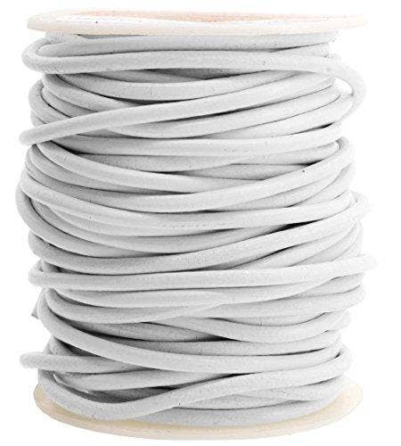 Mandala Crafts - Wholesale Craft Supplies - Mandala Crafts Round Cowhide Genuine Leather String Cord, Natural Rawhide Rope for Jewelry Making, Kumihimo Braiding, Shoelaces30