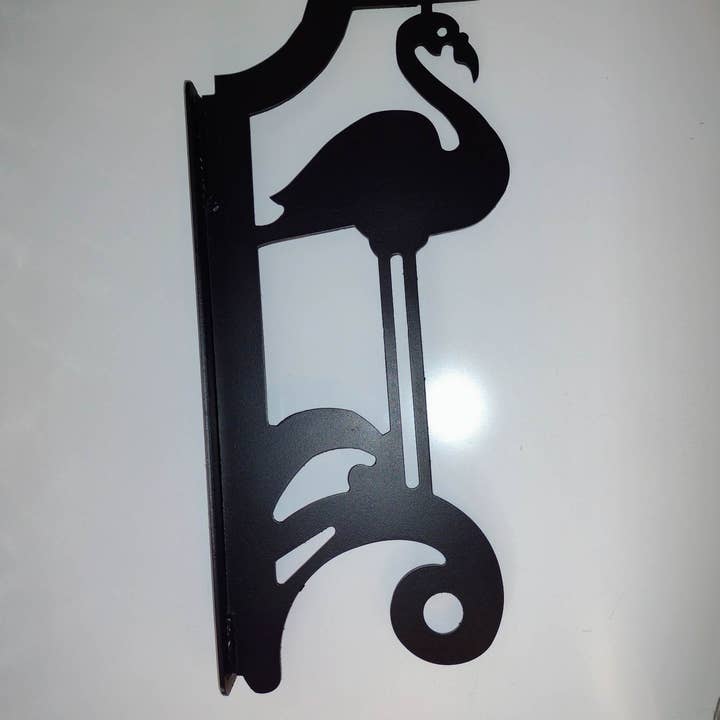 Manees Metalwork & Design - Wholesale Outdoor Ornament/Decor - 19x9" Flamingo Art Decoration for Porch Post / Mailbox Post1