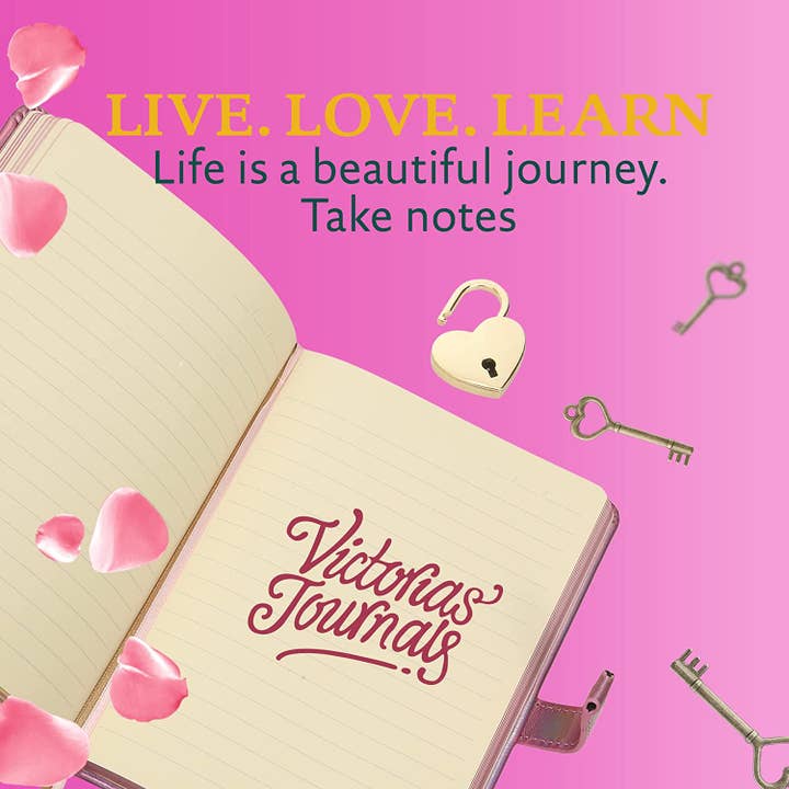 Victoria's Journals - Wholesale Journal/Diary - Kids - Heart Lock Journal for Girls with Key (Metallic Lilac)5