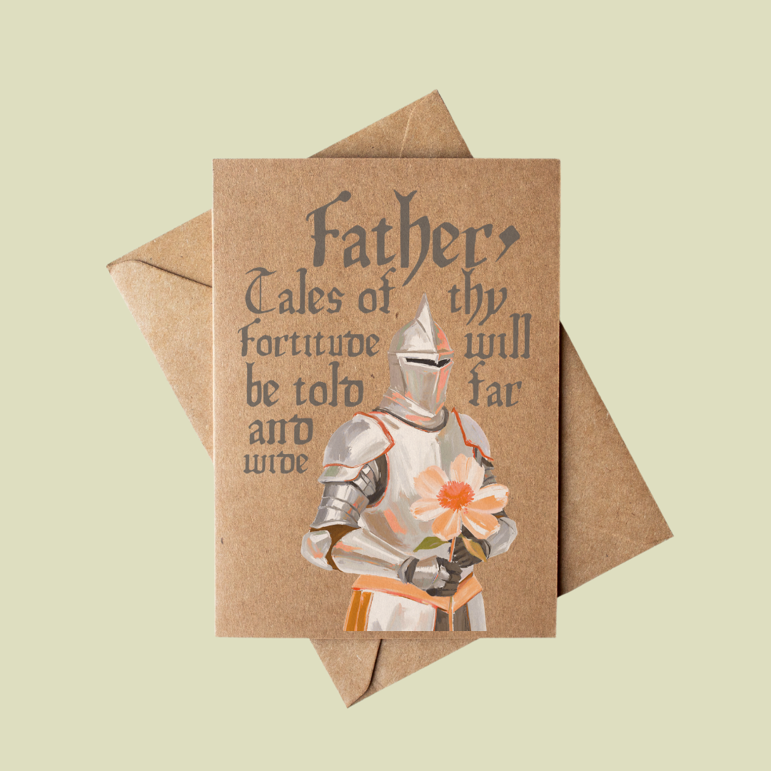 Cryptic Paper Co. - Wholesale Father's Day Card - Funny Card for Dad with Medieval Knight1