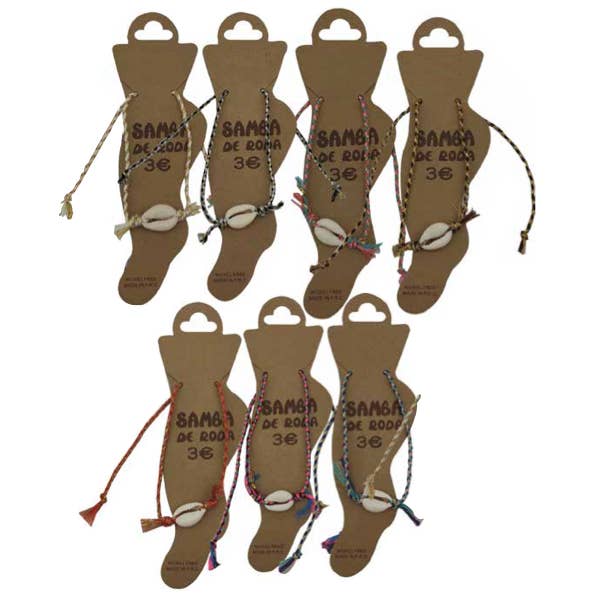 Cauri fantasy fotled hängslen - Förpackning med 35 för wholesale av Samba de roda