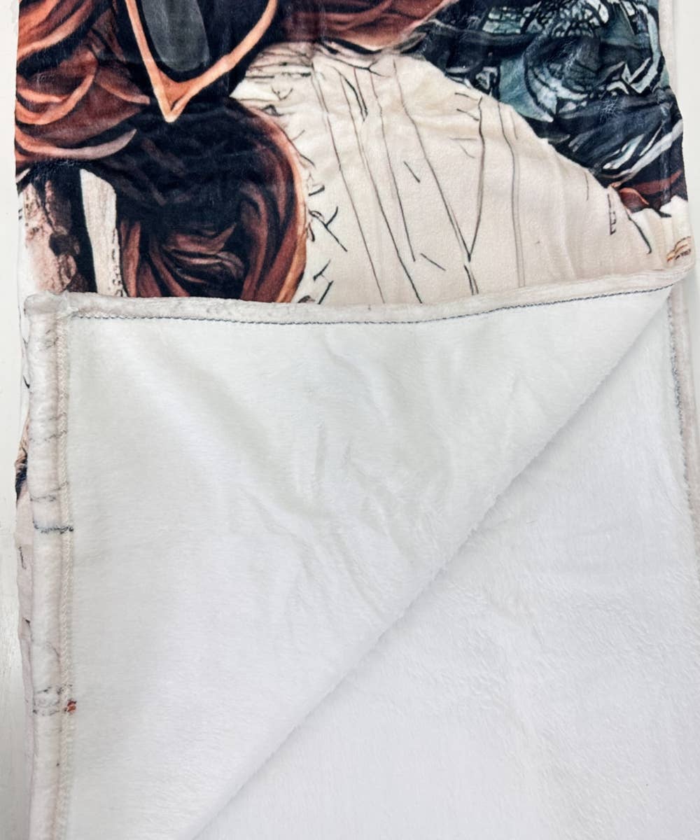 DESHENG ENTERPRISE - Wholesale Decoratiedeken - HIGHLAND COW WESTERN FLANELDEKEN2