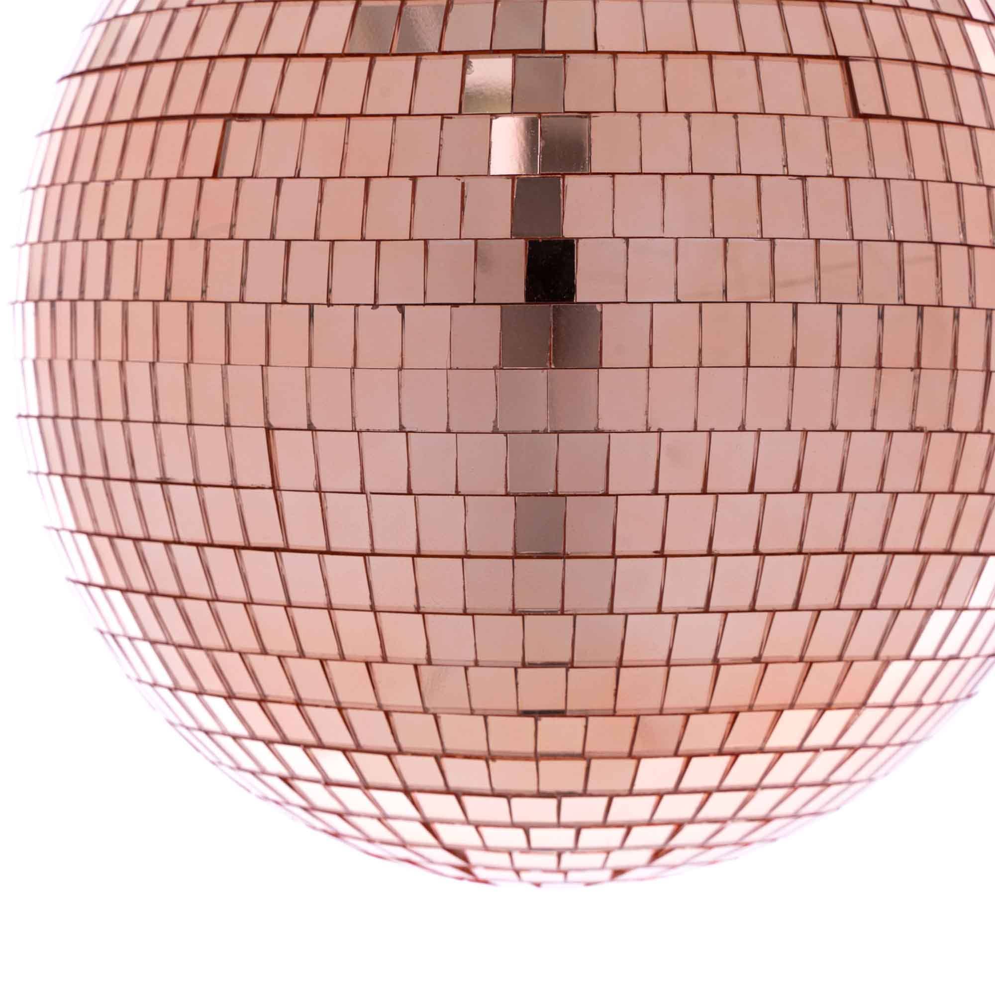 Or rose Boules Disco en forme de miroir, 9¾ po, or rose en vente sur Faire1