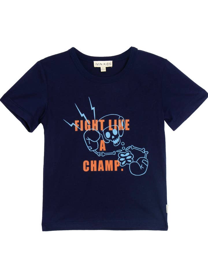 iMiN Kids - Wholesale Screen-printed t-shirt – Kids - Fight Like a Champ T-Shirt Navy