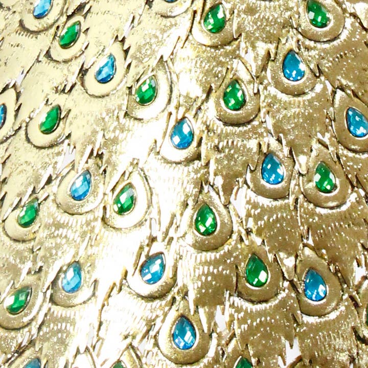 Continental Art Center - Wholesale Outdoor Ornament/Decor - Colorful Metal Golden Peacock Statue4