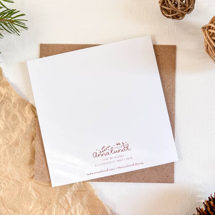 annalunakdraws - Wholesale Christmas Card - Grußkarte - Kuscheliges Hasenweihnachten2
