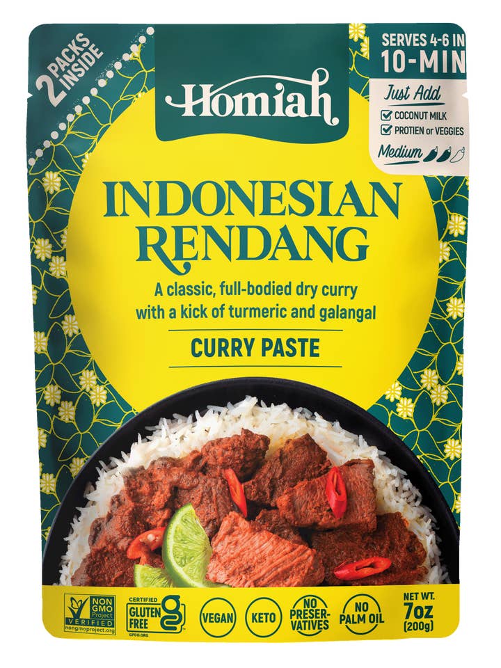 Indonesian Rendang Curry Paste/ Spice Kit, 7 oz for wholesale by Homiah