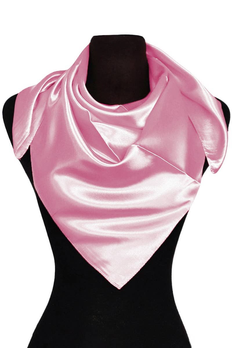 Cap Zone - Vente Écharpe – femme - Foulard carré brillant en satin polyester effet soie31
