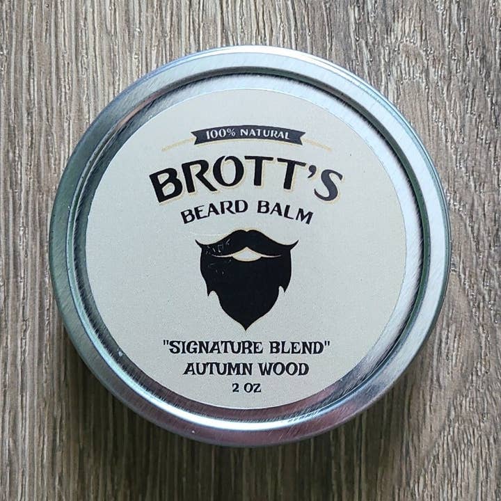 Baume à barbe en bois d'automne pour la vente par Brott's Beard Care