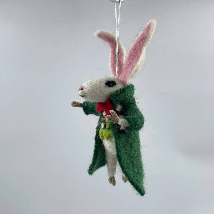 Funky Yak Ltd - Wholesale Ornament - Felt Green Mouse Christmas Decoration/Ornaments5