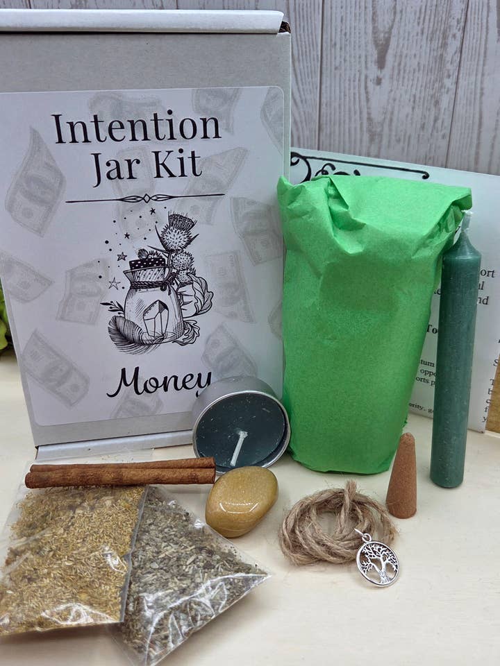 Kit Barattolo delle Intenzioni di Denaro | Rituale di Prosperità per la vendita all'ingrosso da parte di Mystical Roots
