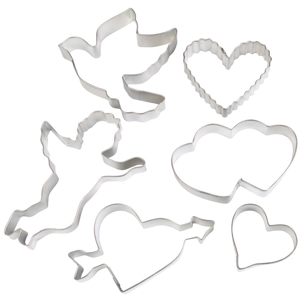 Factory Direct Craft - Wholesale Cookie Cutter - Valentine's Day 6-Piece Metal Cookie Cutter Set 6