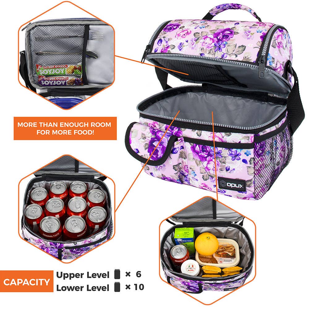 OPUX - Wholesale Lunch Bag/Box - Two-Sided Double Deck Insulated Lunch Box - 16 Cans5