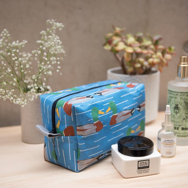 Duck Print Wash Bag for wholesale by The Owlery