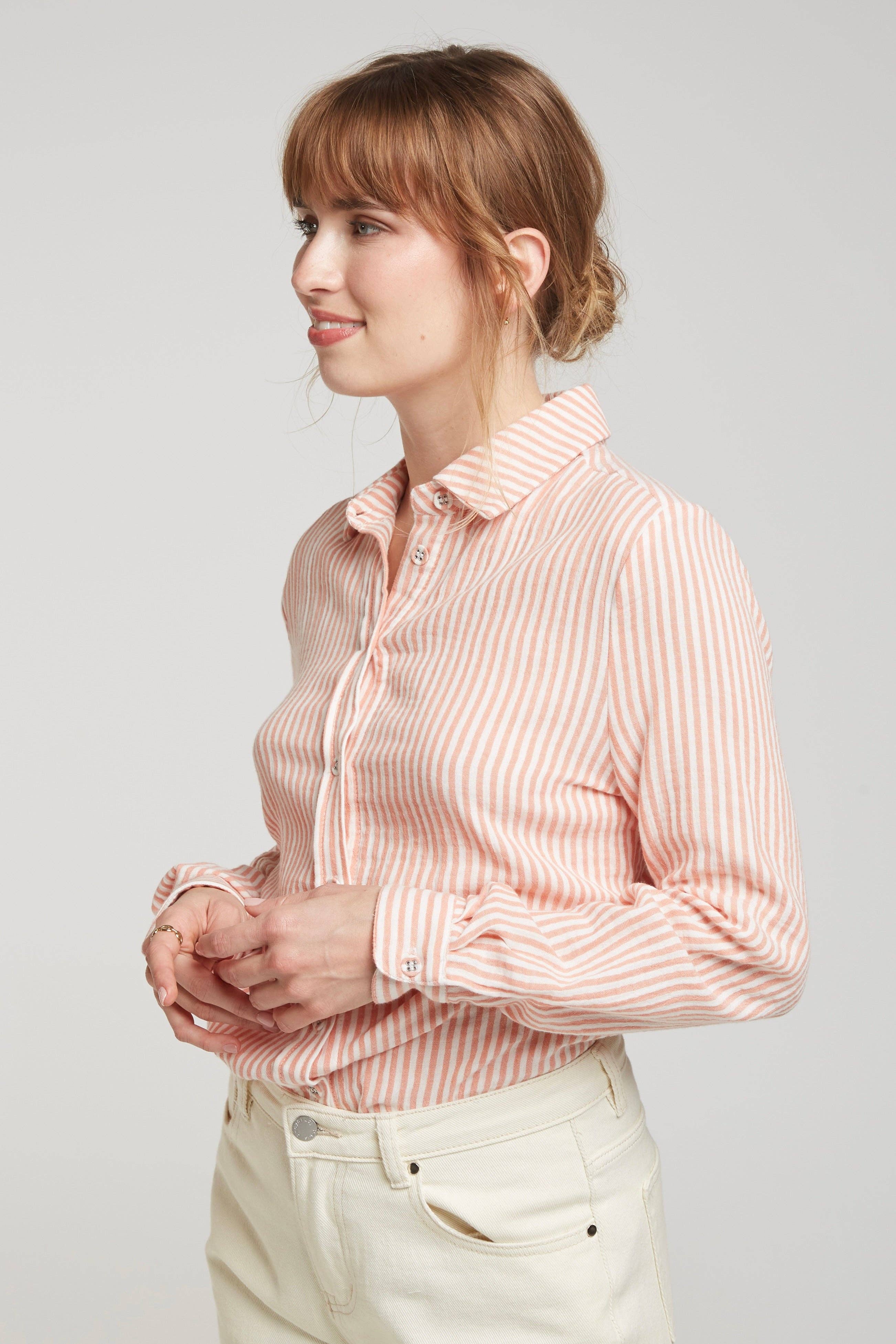 Andy & Lucy – Engroshandel Skjorte - Dame – HEATHER - stribet bomuldsgaze-skjorte10