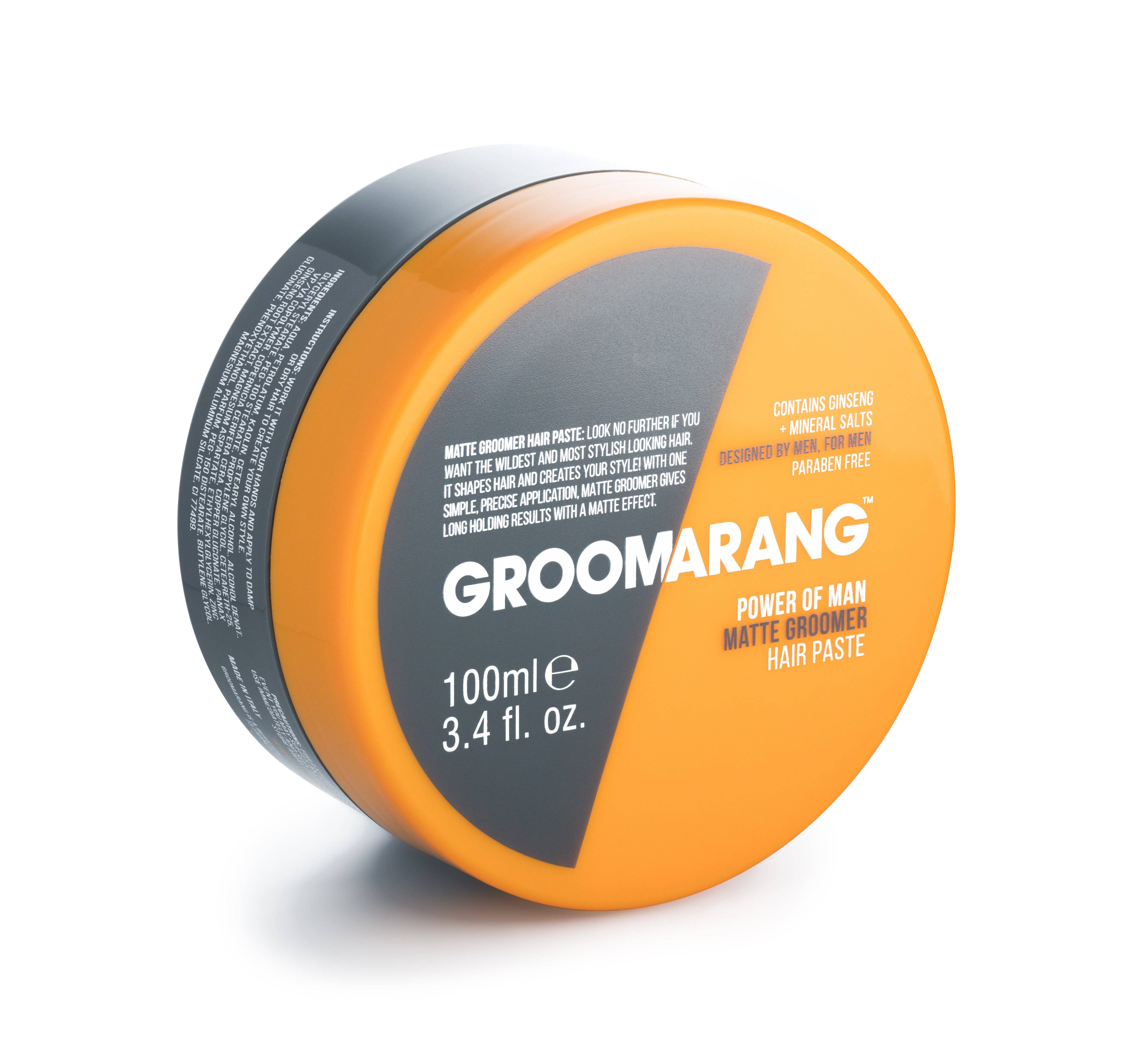 My Wholesale Warehouse – wholesale Hair styling gel/mousse – Groomarang Power of Man 'Matte Groomer' Hair Paste 100ml2