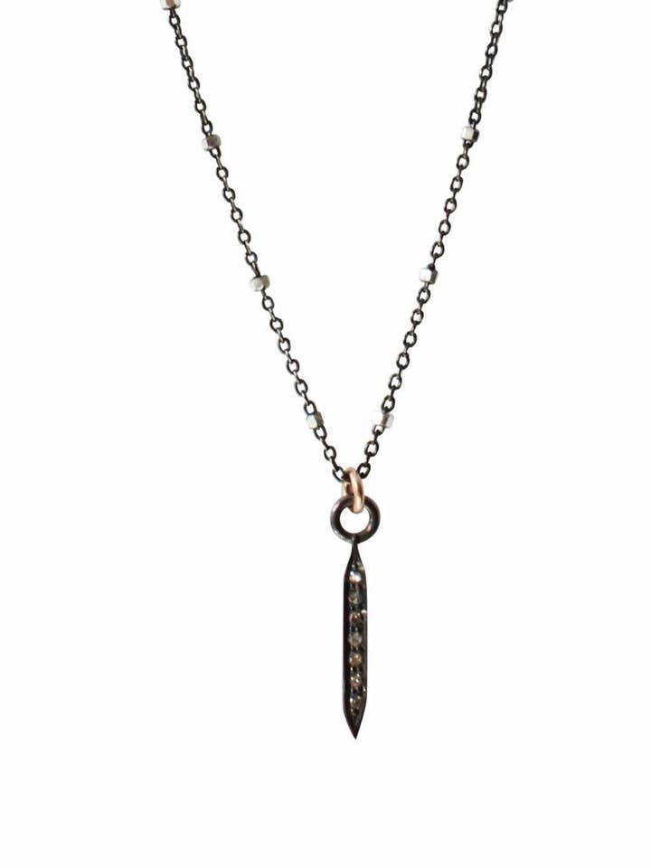 Pave Diamond Dagger collana piccola per la vendita all'ingrosso da parte di Rebecca Scott Jewelry