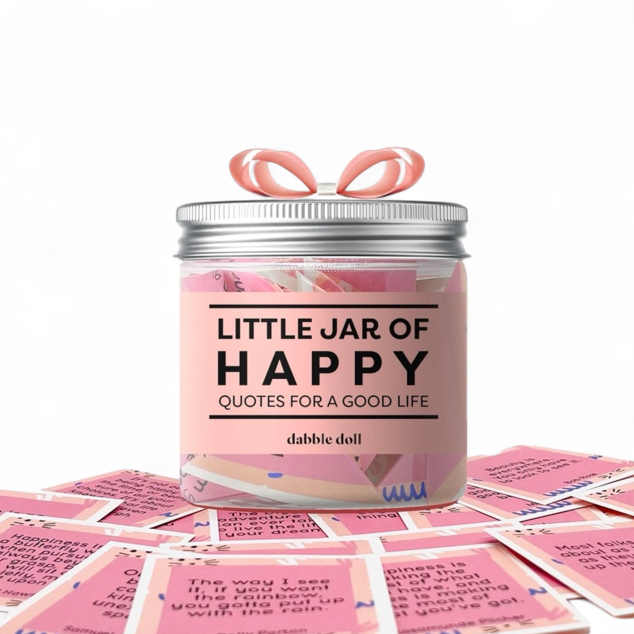 Dabble Doll - Wholesale Friendship Card - Happy Jar, uplifting quotes with Gift Box0