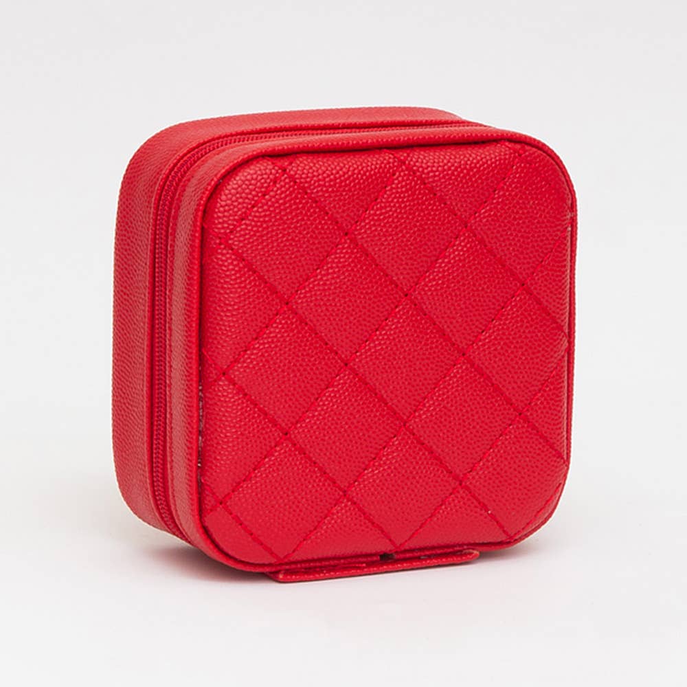 Sensibling Corp. - Wholesale Jewelry Box/Organizer - Faux Caviar Leather Portable Square Jewelry Box
5