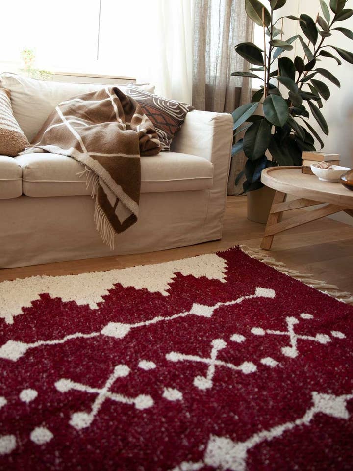 Tappeto Beni Borgogna per la vendita all'ingrosso da parte di Blankets Of The World