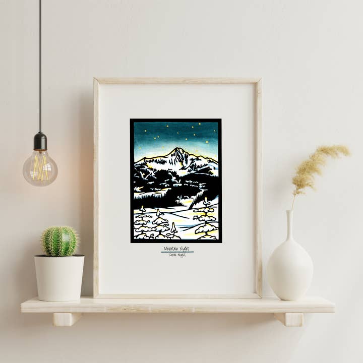 Giclee Print - Mountain Night for wholesale by Sarah Angst Art