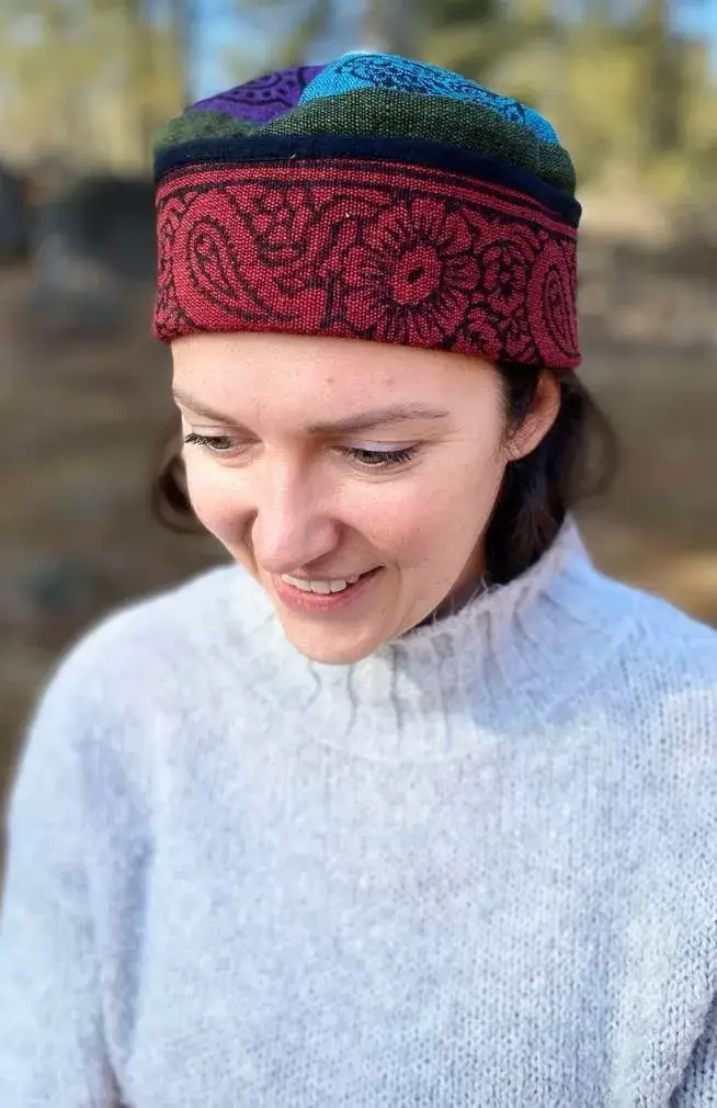 Ganesh Himal Trading - Vente Canotier – unisexe - Chapeau Pilulier en coton, imprimé au bloc1