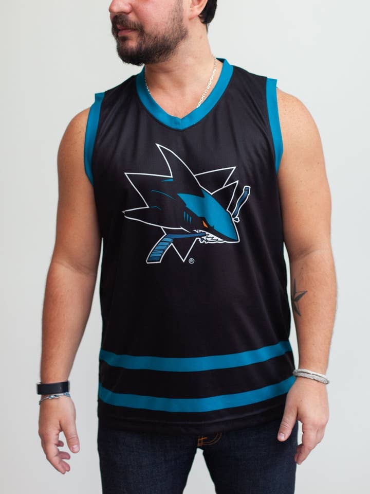 San Jose Sharks alternatieve hockeytank voor wholesale door Bench Clearers