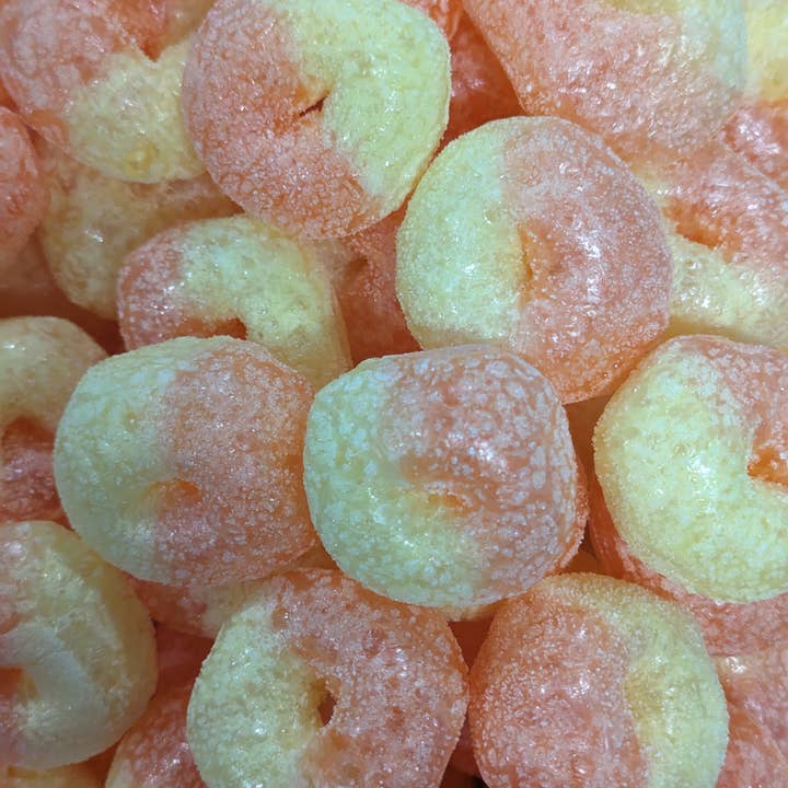 Freeze Dried Peach Rings for wholesale by RC Freeze LLC