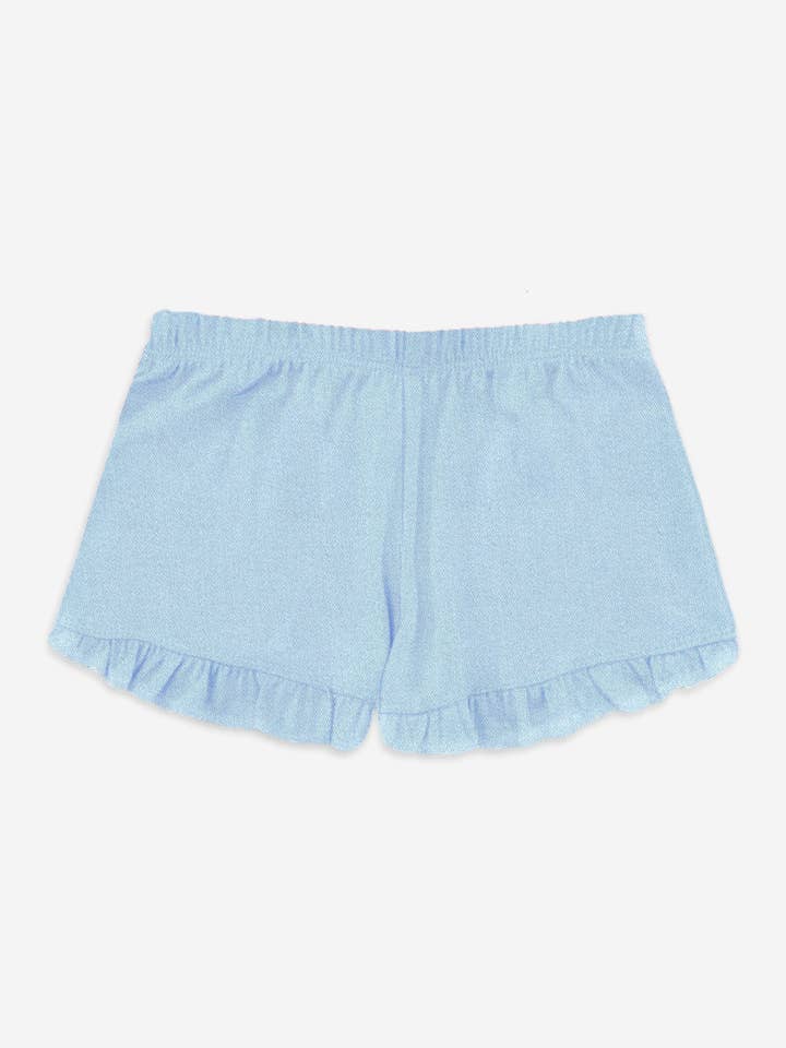 Super Stretch Soft Denim Ruffle Short for wholesale by PixieLane