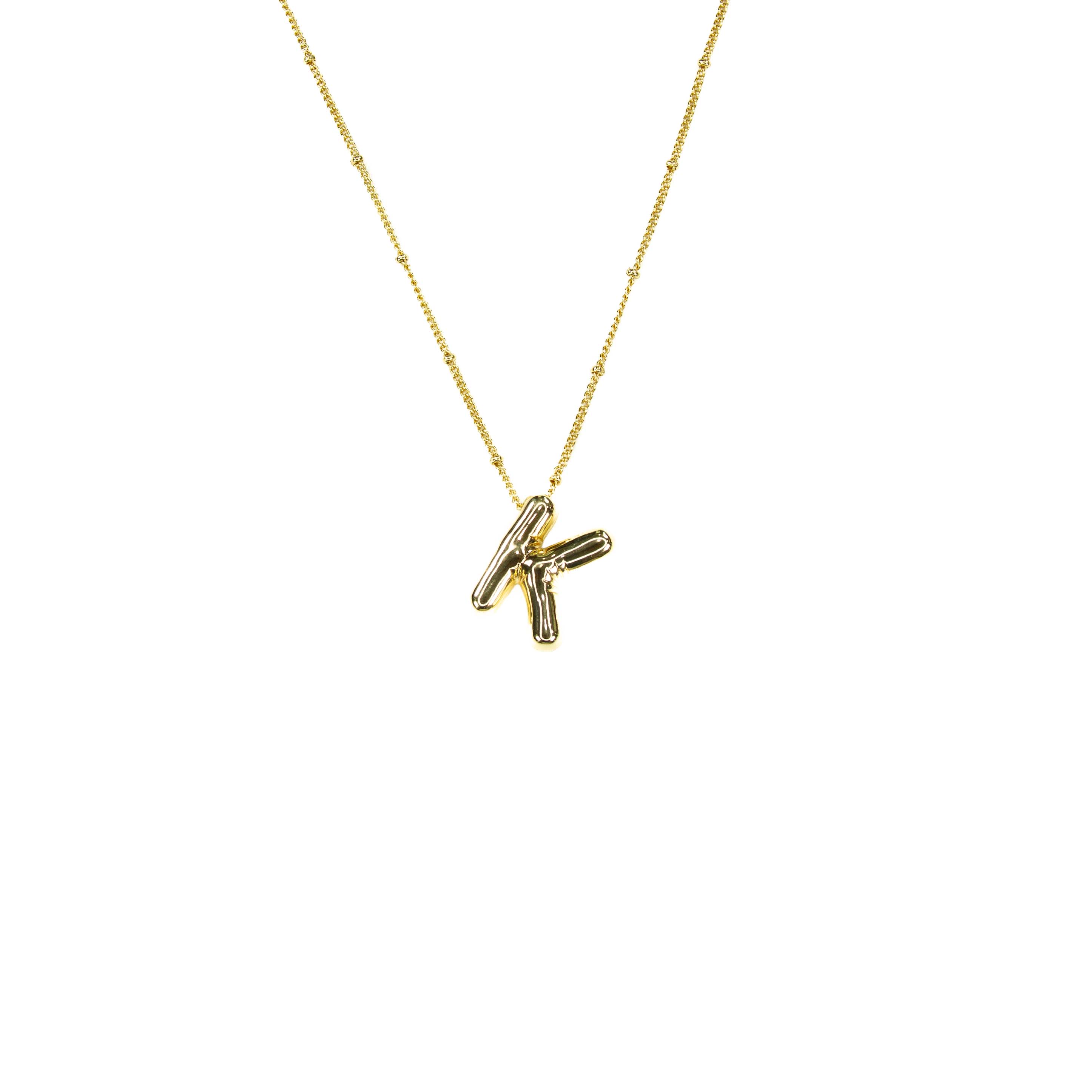 Savvy Bling – Engroshandel Halskæde med vedhæng – Initiale ballonboble guldhalskæde10