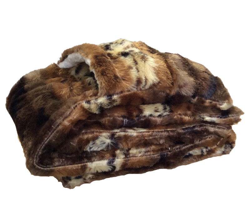 Duke Imports - Wholesale Scarf - Women's - "Leopard Stripe" Faux Fur Pocket Scarf3