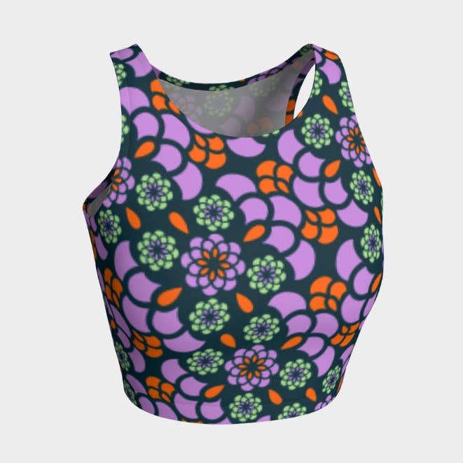 Navy Oasis Athletic Crop Top for wholesale by Hadley Pollet