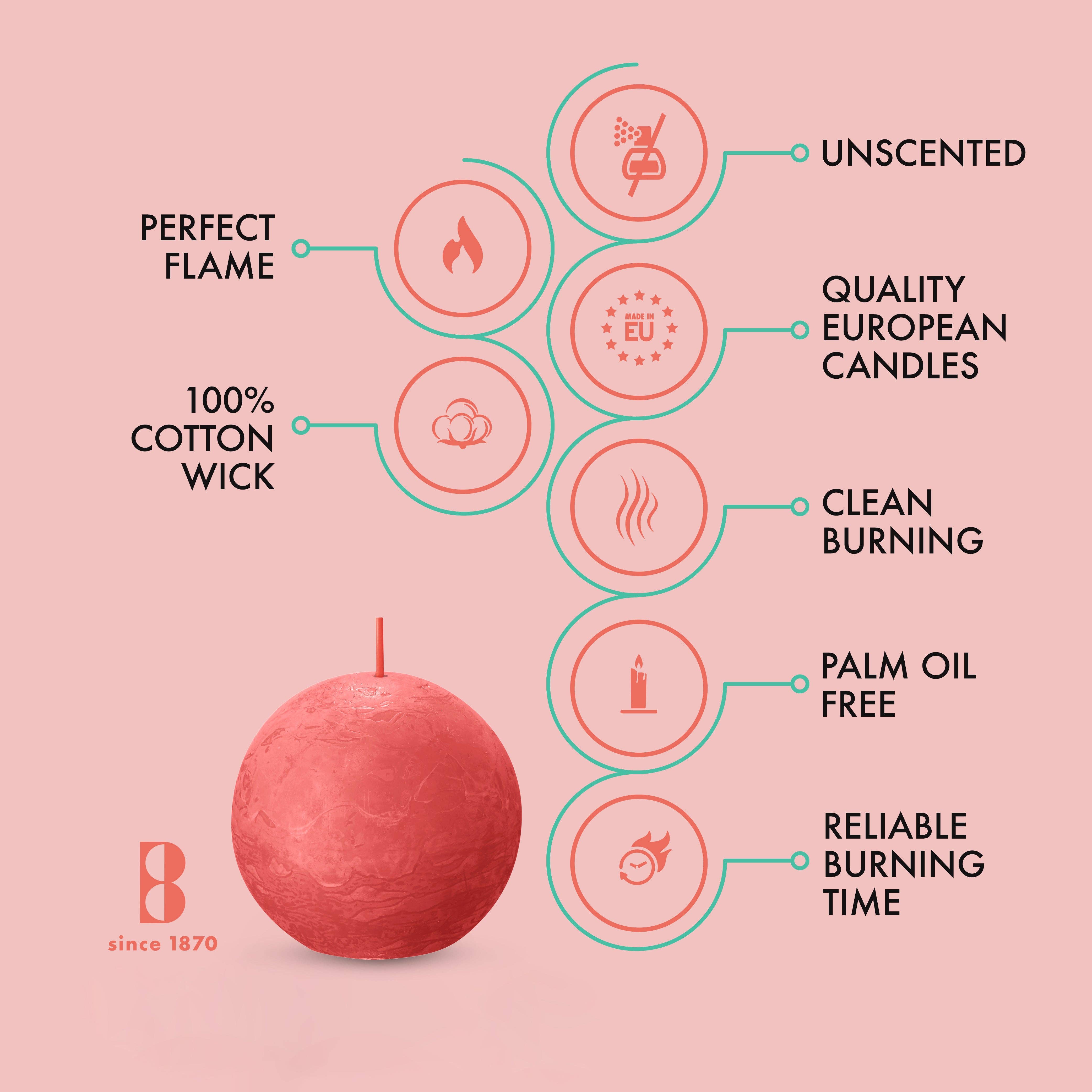 BOLSIUS – Velas de decoração por atacado – 6 Velas rústicas 3" - Inperfuted - Natural - Eco-Friendly - Cera Plant-Based - **Vendido Individualmente123