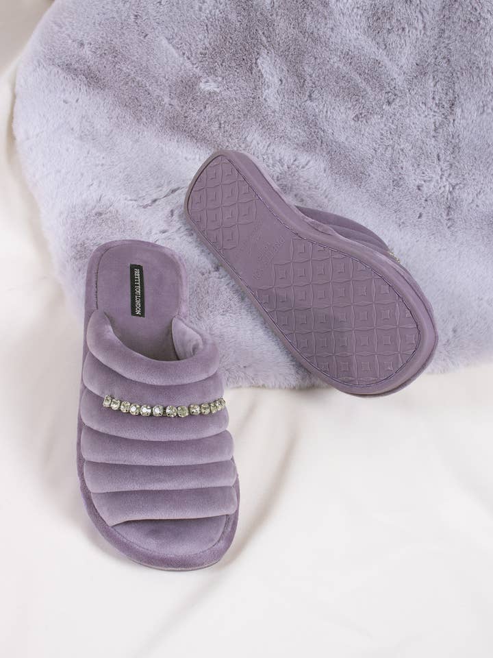 Frankie Quilted Slipper in Lavender for wholesale on Faire